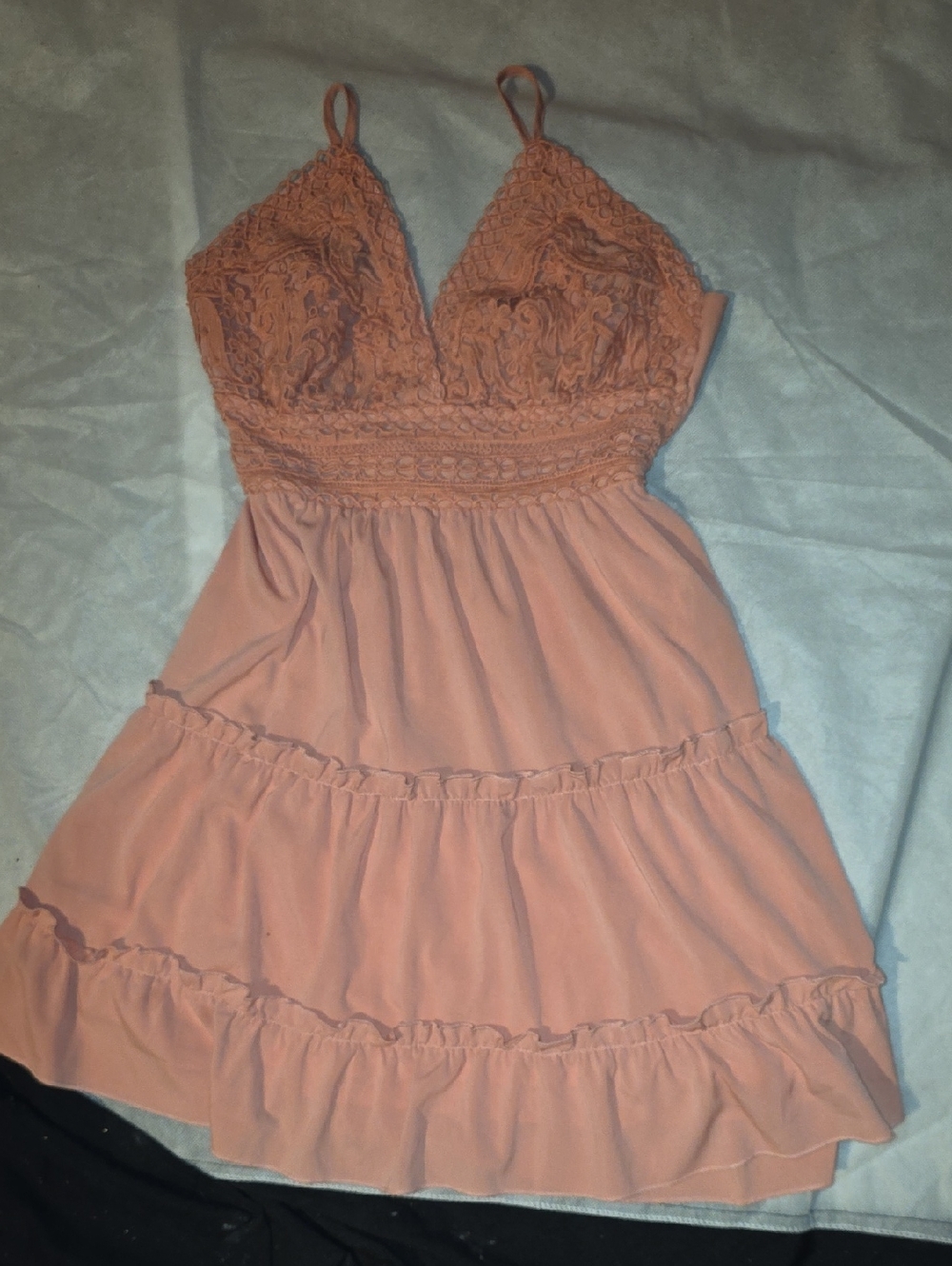 Backless Lace Bodice Sundress in Dusty Rose